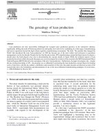 The genealogy of lean production 