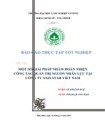 MỘT SỐ GIẢI PHÁP NHẰM HOÀN THIỆN CÔNG TÁC QUẢN TRỊ NGUỒN NHÂN LỰC TẠI CÔNG TY AXIS STAR VIET NAM