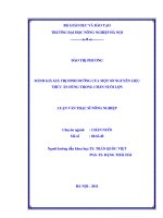 Luận văn đánh giá giá trị dinh dưỡng của một số nguyên liệu thức ăn dùng trong chăn nuôi lợn 