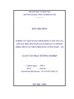 Nghiên cứu một số đặc điểm bệnh lý chủ yếu của lợn mắc hội chứng rối loạn sinh sản và hô hấp (PRRS), phân lập virus PRRS bằng tế bào MARC   145 