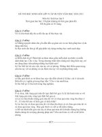 Bài soạn HSG Sinh học 9 cấp huyện 2010-2011