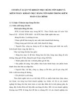 CƠ SỞ LÝ LUẬN VỀ KHOẢN MỤC HÀNG TỒN KHO VÀ KIỂM TOÁN  KHOẢN MỤC HÀNG TỒN KHO TRONG KIỂM TOÁN TÀI CHÍNH