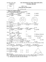 Đề thi khảo sát HSG Toán 4 Tháng 12