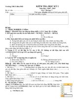 Gián án Đề Thi học kỳ I