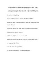 Cấp quyền vận chuyển hàng không cho hãng hàng không nước ngoài khai thác đến Việt Nam