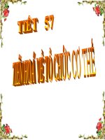 Tài liệu Sinh 7 - Tiết 57: Tiến hóa về tổ chức