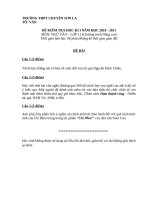 Đề + ĐA HKI Ngữ văn 11NC (10-11)