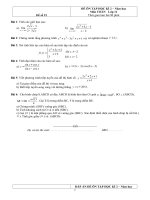 Tài liệu Đề ôn tập Toán 11 HK2 - đề số 15