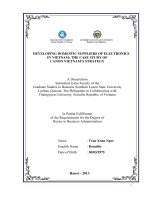 Phát triển các nhà cung ứng nội địa ngành điện tử tại việt nam nghiên cứu trường hợp chiến lược của canon việt nam 