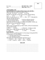 ktra 1 tiết hoá 11