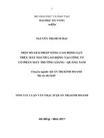 Một số giải pháp nâng cao động lực thúc đẩy người lao động tại công ty cổ phần may trường giang   quảng nam 