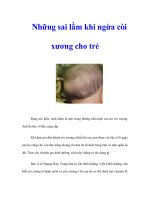 Những sai lầm khi ngừa còi xương cho trẻ