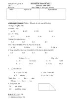 Bài giảng ĐỀ THI GIỮA KỲ KHỐI 3