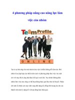 4 phương pháp nâng cao năng lực làm việc của nhóm