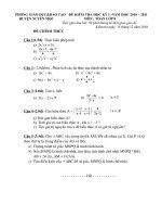 Đề Toán thi HK1-2010-2011