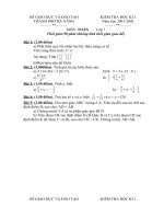 4 đề kiểm tra Học Kỳ I Đà Nẵng