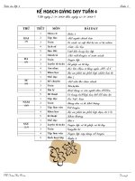 Bài giảng giáo án lớp tuần 4