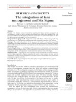 The integration of lean man and 6 sigma 