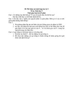 Gián án Đề thi học kỳ I  môn Sinh lớp 9 năm học 2010-2011