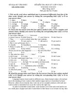 Tài liệu SGD Vinh Phuc- KT HOC KY I 10-11