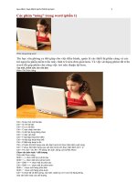 Gián án Các phím nóng trong word 1