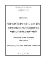Phát triển dịch vụ thẻ tại ngân hàng thương mại cổ phần ngoại thương việt nam   chi nhánh quy nhơn 