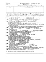 Tài liệu ĐỀ THI HK I, NĂM HỌC 2010-2011