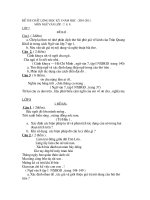 Đề thi ngữ văn học kỳ I ( 7, 8, 9) 2010-2011)