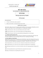 Đề thi mẫu - Ngành quản trị kinh doanh