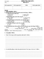 kiểm tra học kỳ 1 - sử 6