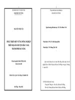 Phát triển bền vững nông nghiệp trên địa bàn huyện hòa vang thành phố đà nẵng 