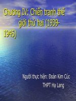Bài 17: Chiến tranh thế giới thứ hai