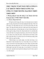 THỰC TRẠNG VỀ KẾ TOÁN TIỀN LƯƠNGVÀ CÁC KHOẢN TRÍCH THEO LƯƠNG TẠI CÔNG TY TNHH THƯƠNG MẠI PHÁT TRIỂN THIỀU HIỀN