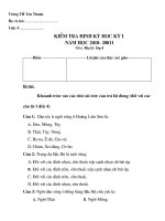 Đề& đáp án cuc chẩn địa 4