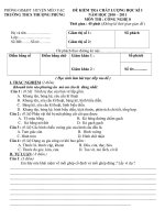 ĐỀ THI HỌC KÌ I 2010 - 2011