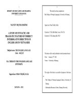 A study of syntactic and pragmatic features of indirect interrogative directives in english and in vietnamese 