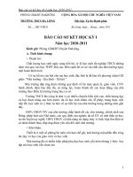 Gián án Báo cáo sơ kết học kỳ I