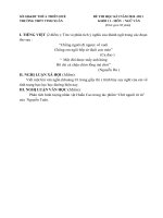 Bài giảng Đề thi học kỳ 1 năm học 2010-2011