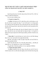 MỘT SỐ NHẬN XÉT Ý KIẾN VÀ KIẾN NGHỊ NHẰM HOÀN THIỆN CÔNG TÁC HẠCH TOÁN NGUYÊN VẬT LIỆU TẠI ĐƠN VỊ