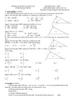 Đề kiểm tra Hình học 9 Tiết 19 (Pgd)