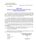 Gián án THÔNG BÁO ĐÌNH GIAO BAN THÁNG 01