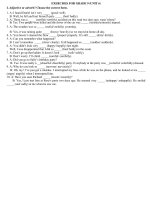 Tài liệu Exercises for unit 6 -special (G9)