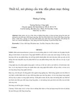 Thiết kế, mô ph ỏng cấu trúc đầu phun mực thông  minh