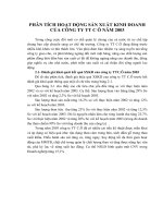PHÂN TÍCH HOẠT ĐỘNG SẢN XUẤT KINH DOANH CỦA CÔNG TY TT C Ô NĂM 2003