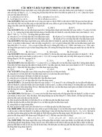 TỔNG HỢP BÀI TẬP ĐIÊN TRONG CÁC ĐỀ THI ĐH