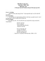 DỀ VÀ ĐÁP ÁN VĂN 12