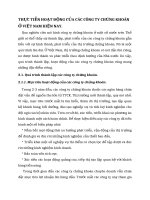 THỰC TIỄN HOẠT ĐỘNG CỦA CÁC CÔNG TY CHỨNG KHOÁN Ở VIỆT NAM HIỆN NAYTHỰC TIỄN HOẠT ĐỘNG CỦA CÁC CÔNG TY CHỨNG KHOÁN Ở VIỆT NAM HIỆN NAY