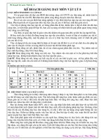 Tài liệu Kế hoạch Giảng dạy lý8