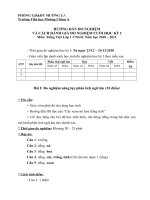 Lớp 1 Công nghệ Đề kiểm tra HKI 2010-2011