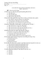 Câu hỏi ôn tập LS&ĐL năm học 2010-2011